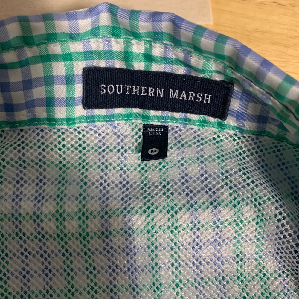 Southern Marsh Men's Button Shirt Fieldtec Fishing Outdoor Vented Plaid Size M - Picture 5 of 7